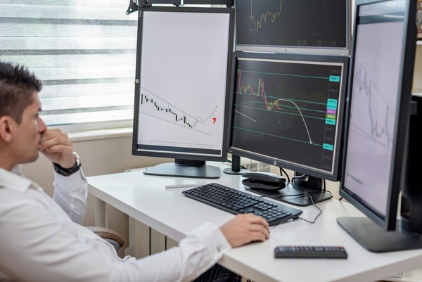 Zcash trading and market chart concept